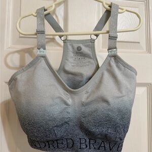 Kindred Bravely Gray Ombre Nursing Sports Bra